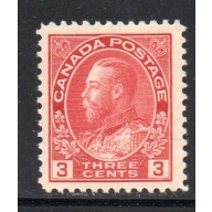 Canada Sc 109 1923 3 c carmine George V Admiral stamp mint