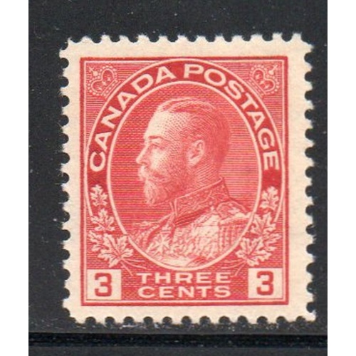 Canada Sc 109 1923 3 c carmine George V Admiral stamp mint