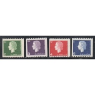 Canada Sc 406-409 1962 QE II Cameo Coil stamp set mint NH