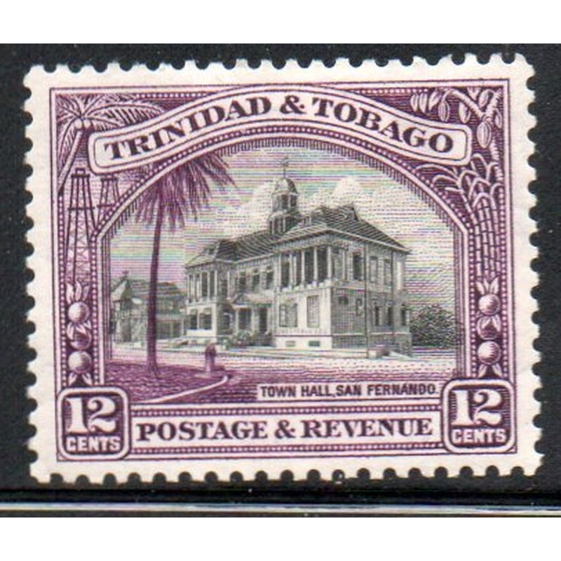 Trinidad & Tobago Sc 39 1935 12 c San Fernando Town Hall stamp mint