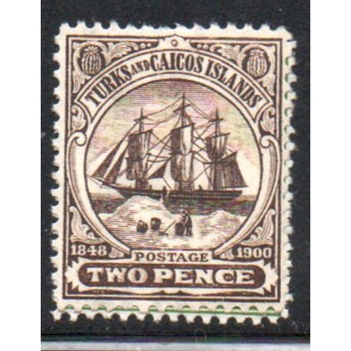Turks & Caicos Sc 3 1999 2 d black brown Badge of Colony stamp mint