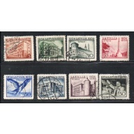 Latvia Sc 207-14 1939 5th National Unity Day stamp set used