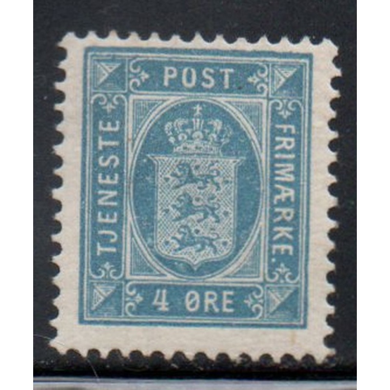 Denmark Sc O9B 1899 4 ore blue Official stamp mint