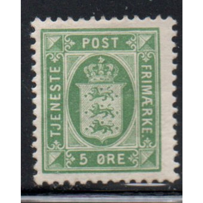 Denmark Sc O14 1902  5 ore green Official stamp mint