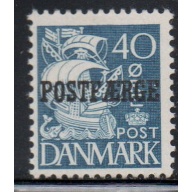 Denmark Sc Q25 1942 40 ore blue Caravel  Parcel stamp mint
