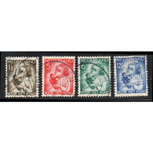 Netherlands Sc B73-B76 1934 Child Welfare stamp set used