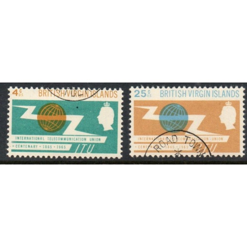 British Virgin Islands Sc 159-160 1965 ITU stamp set used