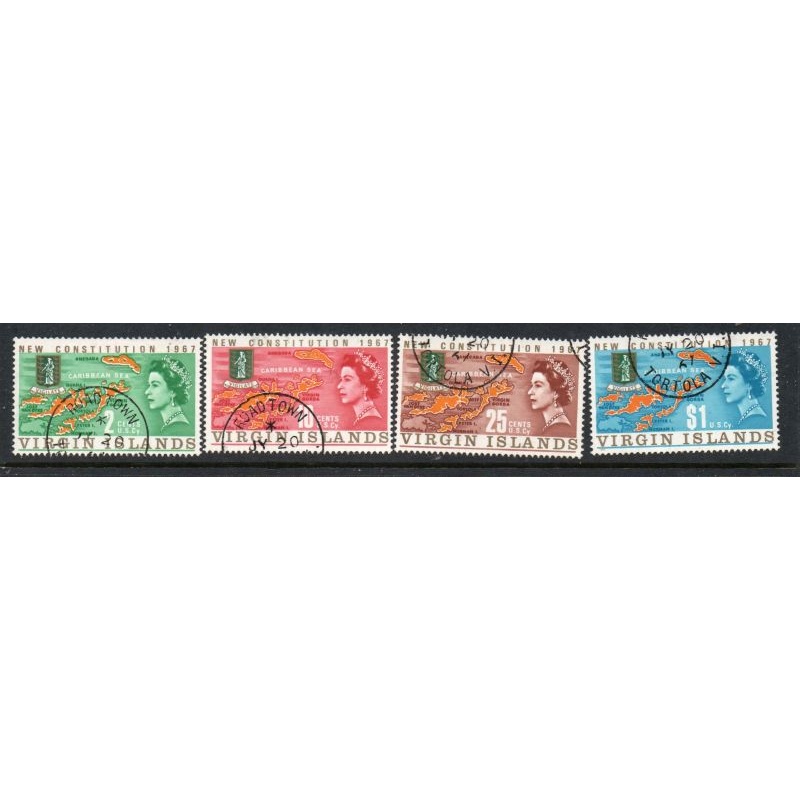 British Virgin Islands Sc 179-182 1967 New Constitution  stamp set used