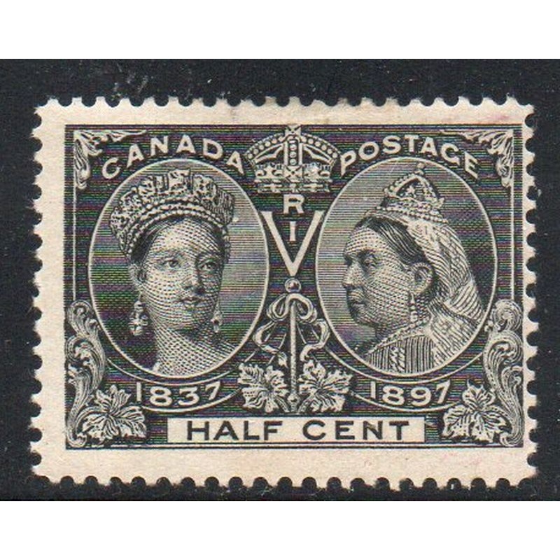 Canada Sc 50 1897 1/2c black Victoria Jubilee stamp mint