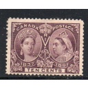 Canada Sc 57 1897 10 cent brown violet Victoria Jubilee stamp mint