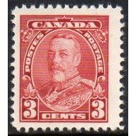 Canada Sc 219 1935 3c dark carmine George V stamp mint