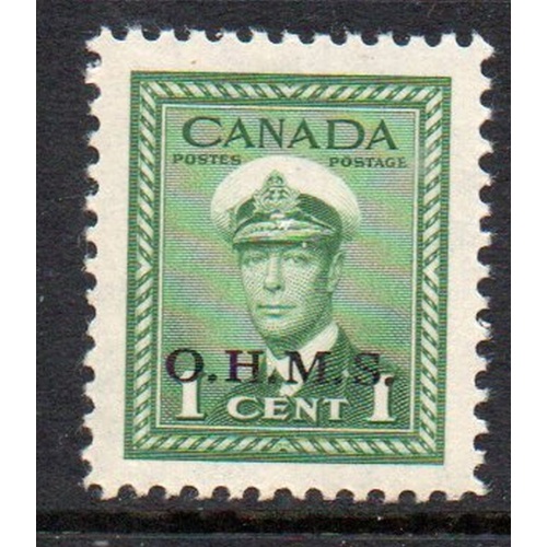Canada Sc O1 1949 1 c G VI OHMS overprint Official stamp mint NH