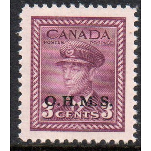 Canada Sc O3 1949 3 c G VI OHMS overprint Official stamp mint NH