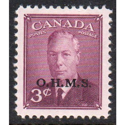Canada Sc O14 1950 3 c G VI OHMS overprint Official stamp mint
