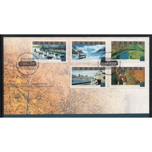 Canada Sc 1922a-e 2002 Tourist Attractions First Day Cover
