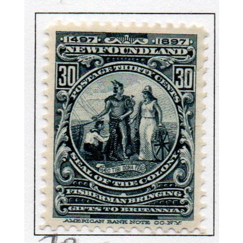 Newfoundland Sc 72 1897 30 c slate Seal of Colony stamp mint