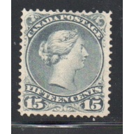 Canada  Sc 29 1868 15 c grey violet Queen Victoria stamp used