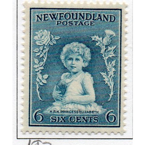 Newfoundland Sc 192 1932 6 cent dull blue Princess Elizabeth stamp mint