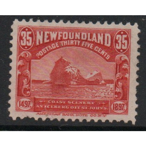 Newfoundland Sc 73 1897 35 c red Iceberg stamp mint