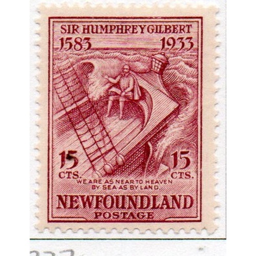 Newfoundland Sc 222 1933 15c Gilbert on "Squirrel" stamp  mint