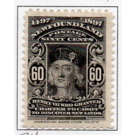 Newfoundland Sc 74 1897 60 c black Henry VII stamp mint