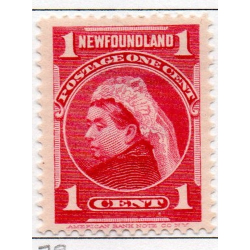 Newfoundland Sc 79 1897 1 c carmine rose Victoria  stamp mint