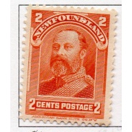 Newfoundland Sc 81 1897 2 c orange  Prince of Wales  stamp mint
