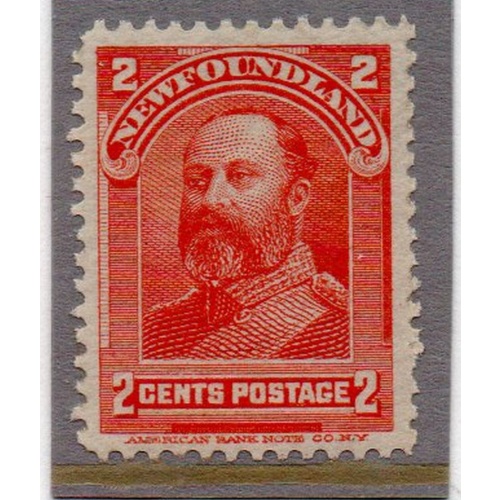 Newfoundland Sc 82 1898 2 c vermillion Prince of Wales  stamp mint NH
