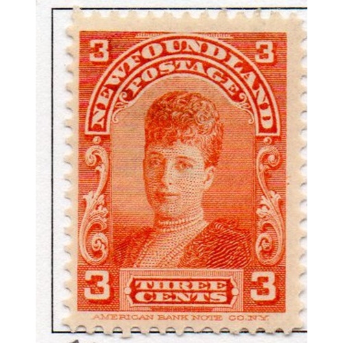 Newfoundland Sc 83 1897 3 c orange Queen Alexandra  stamp mint