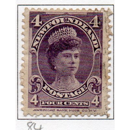 Newfoundland Sc 84 1901 4 c violet Duchess of York stamp mint