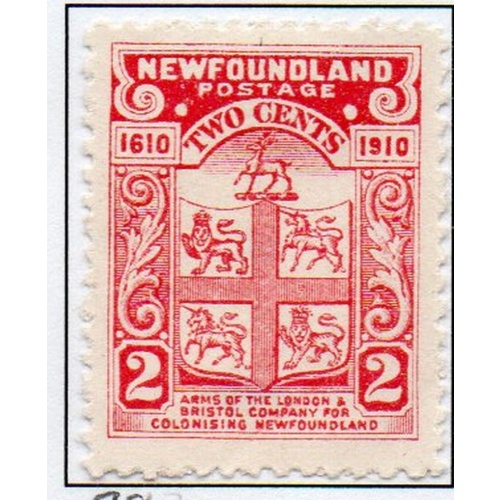 Newfoundland Sc 8 1910 2 c Coat of Arms stamp mint
