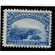 Newfoundland Sc 63 1897 3 c ultramarine Cape Bonavista stamp mint  NH