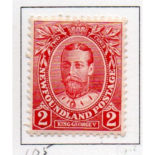 Newfoundland Sc 105 1911 2 c George V stamp mint