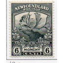 Newfoundland Sc 120 1919 6 c Caribou Monchy stamp mint
