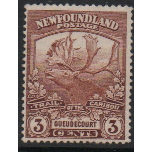 Newfoundland Sc 117 1919 3 c Caribou Gueudecourt stamp mint NH