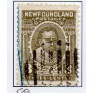 Newfoundland Sc 89 1910 3c John Guy stamp used