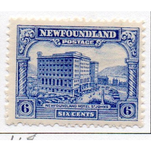 Newfoundland Sc 168 1928 6 c ultramarine Hotel  stamp mint
