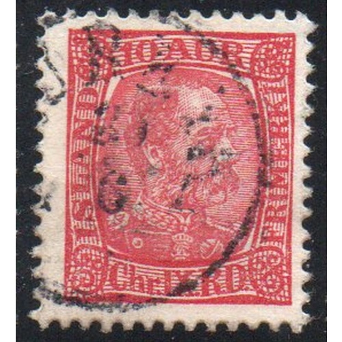 Iceland Sc 38 1902 10 aur carmine rose Christian IX stamp used