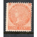 Prince Edward Island Sc 11 1872 1c brown orange Victoria stamp mint