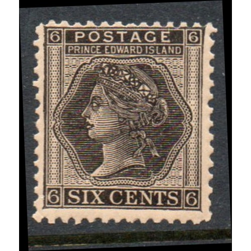 Prince Edward Island Sc 15 1872 6c black Victoria stamp mint