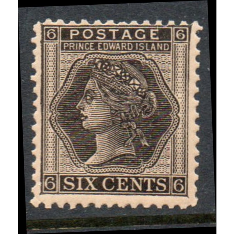 Prince Edward Island Sc 15 1872 6c black Victoria stamp mint