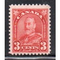 Canada Sc 167 1930 3 c deep red  George V  arch issue stamp mint NH