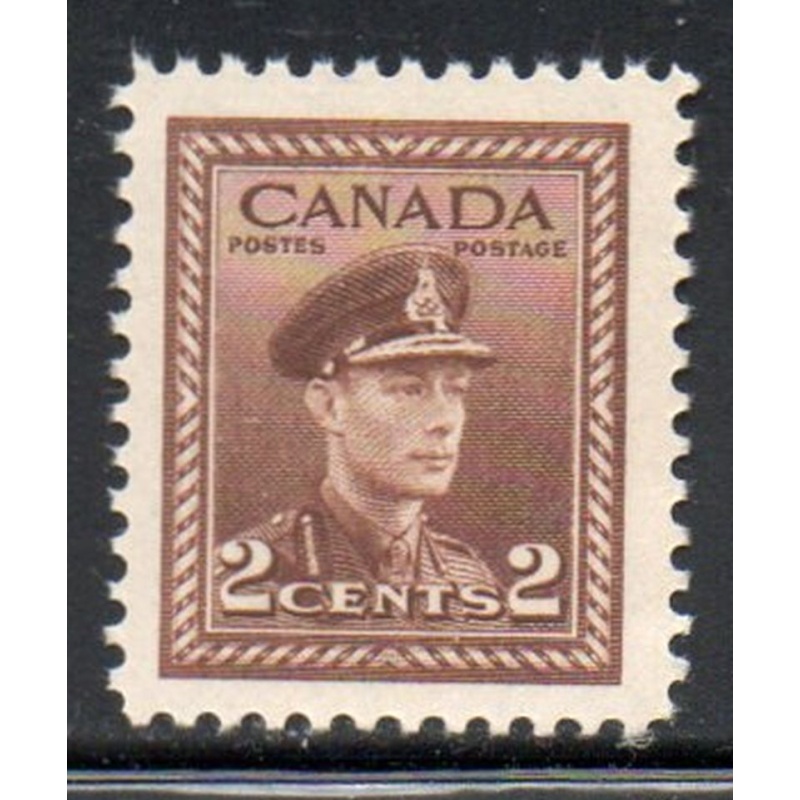 Canada Sc 250 1942 2c brown George VI stamp mint NH