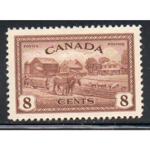 Canada Sc 268 1946 8c farm scene stamp mint NH