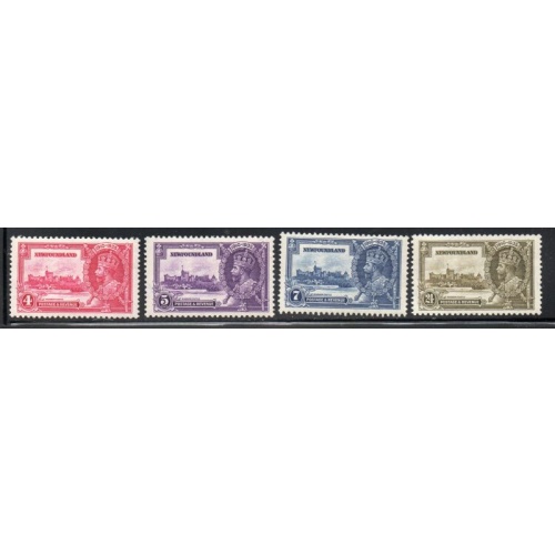 Newfoundland Sc 226-229 1935 G V Silver Jubilee stamp set mint