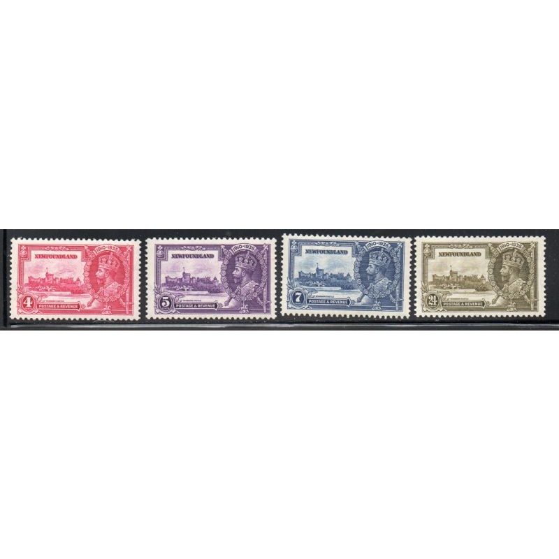 Newfoundland Sc 226-229 1935 G V Silver Jubilee stamp set mint