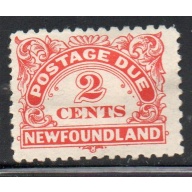 Newfoundland Sc J2 1939 2 c vermilion postage due stamp stamp mint