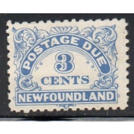 Newfoundland Sc J3 1939 3 c ultramarine postage due stamp stamp mint