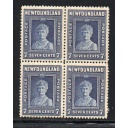 Newfoundland Sc 258 1941 7c Queen Mary  stamp block of 4 mint