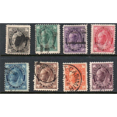 Canada Sc 68-73 1897 Victoria Maple Leaf stamp  set used